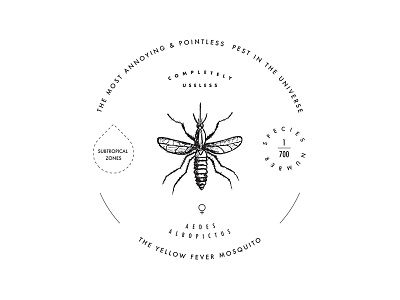 Skeeter badge bug illustration logo mosquito