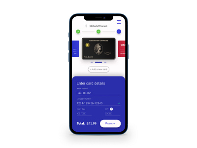 Day 2 - Credit Card Checkout credit card payment mobile payment ui