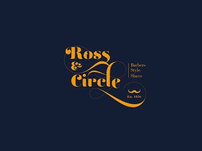 Day 13 - Ross & Circle barber logo daily logo challenge day 12 ross and circle