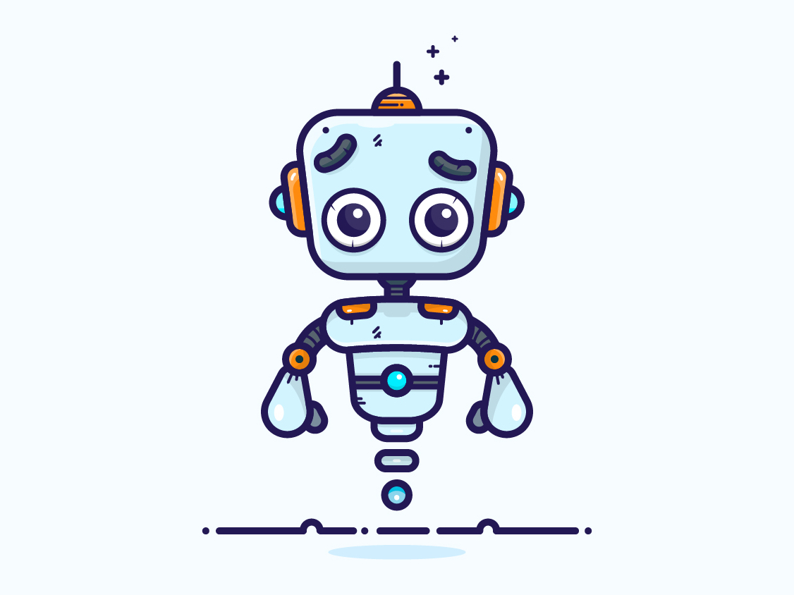 Cute Robot Character by Dom Designs on Dribbble