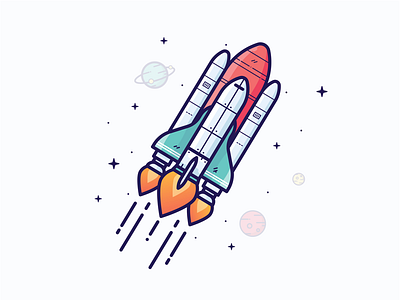 Rocket 🚀 adobe illustrator flat design icon illustration rocket ui design vector art
