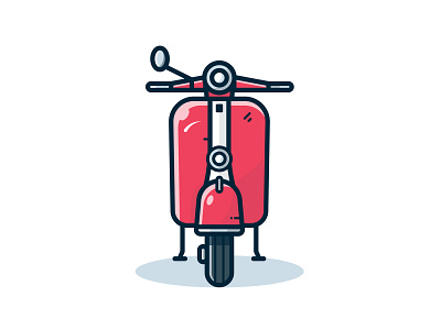 Vespa adobe design digital illustration drawing flat flat design graphic design icon illustration illustrator italy logo simple design ui ux vector vespa