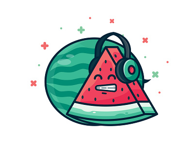 Watermelon Character branding character art character design design digital illustration flat design flavour icon graphic design icon illustration illustrator ui vector watermelon web