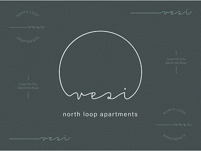 Vesi North Loop Apartments Branding brand brand design branding design logo logo design mark minimal simple simple logo typography water