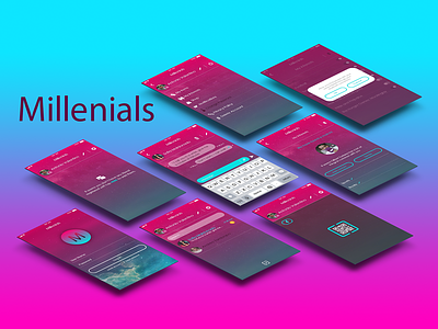 Millenials app design ui design ux design