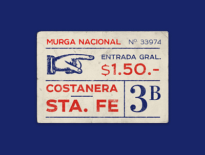 Ticket carnival design retro ticket typedesign typography vintage