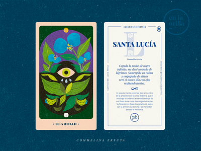 ★ Clarity 2d illustration blue card clarity deck flower green illustration leaves nature plant print retro tarot texture vintage wild