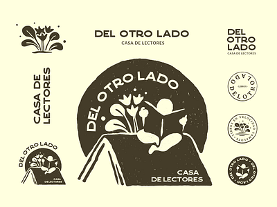 Del otro lado - Unchosen vol.1 badge book store brand design brand identity branding graphic design identity system illustration logo logo system reading rebrand retro rubber stamp seal stamp typography vector visual identity