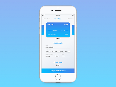 Daily UI #002 - Credit Card Checkout card card checkout credit card daily ui order purchase ui ux