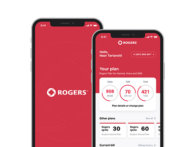 Case Study UI - Rogers APP appmobile dailyui design mobile mobileapp modern productdesign rogers rogers mobile rogersapp shot ui ui ux design ui design uidesign uiux