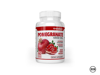 Dietary Supplement label dietary supplement label design label mockup pomegranate supplement