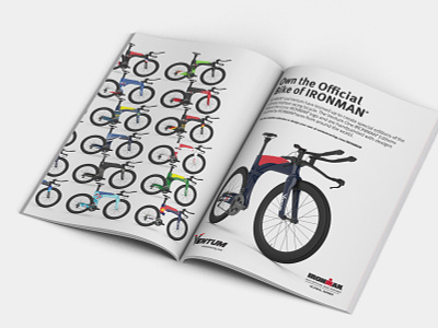 Magazine double spread ad advert advertisement advertising bicycle bike magazine magazine ad