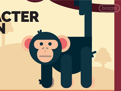 Monkey - Speed Draw - Charater Design - Game design designer flatdesign gamedesign gamedev illustration illustrator indiegames leveldesign