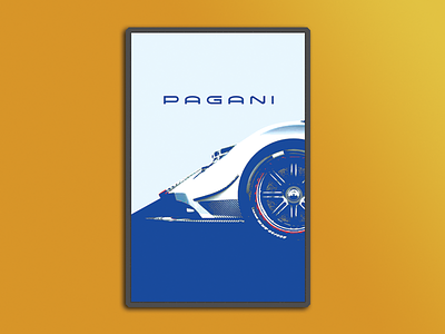 Pagani Zonda poster branding car design illustration pagani poster typography zonda