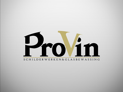 Logo Design ProVin paint & window washing brand identity branding design illustration logo typography