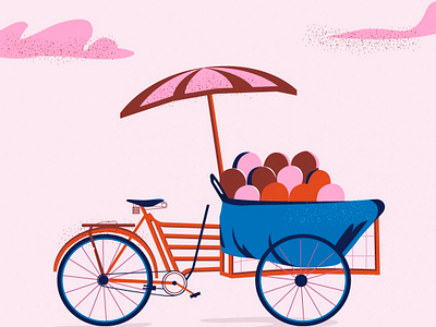 Fruit cart clouds food fruit india sales summer umbrella vehicle wheel