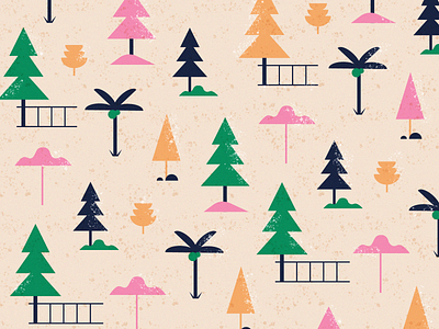 Garden Trees flat flat icons icons pattern printing texture trees