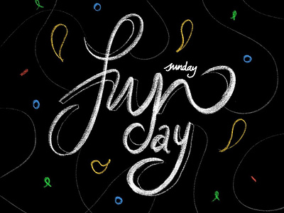 Funday calligraphy font hand art letter lettering procreate