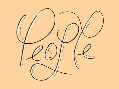 People calligraphy font hand art ipad lettering letter lettering procreate