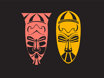 Tribal African african face illustration mask tribal tribe