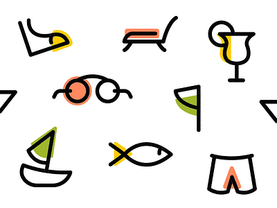 Beach Icons beach beach icons beach party iconpack icons iconset identity tour