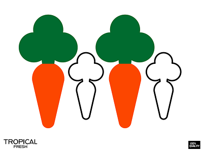 Tropical Fresh carrot eat food icon logo veg vegetables vegetarian