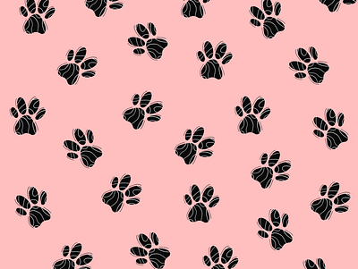 Cat Paws cat catpaws cloth design dress flat illustration pattern paws printing