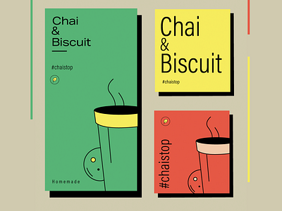 Chai Poster biscuit chai cookies drink menu card poster tea