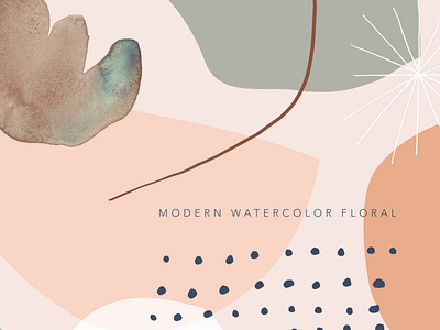 Modern Watercolor Floral Surface Design