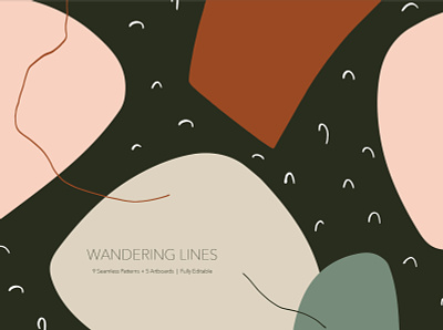 Wandering Lines Pattern Collection abstract design modern packaging pattern seamless pattern surface design tileable vector