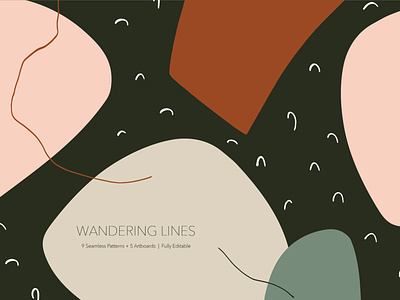 Wandering Lines Pattern Collection abstract design modern packaging pattern seamless pattern surface design tileable vector