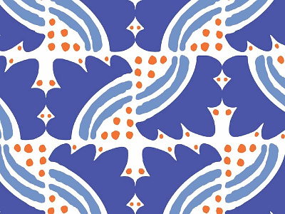 Abstract Floral Pattern | Surface Design abstract blue design modern orange packaging pattern seamless seamless pattern surface design tileable vector