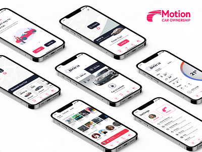 Car Sharing App for iOS adobe app branding design ios iphone minimal mockup xd