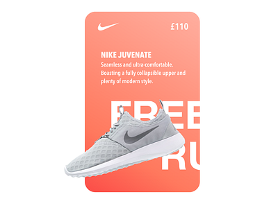 Nike Product Page (Juvenate) app branding design flat lettering minimal typography ui web website