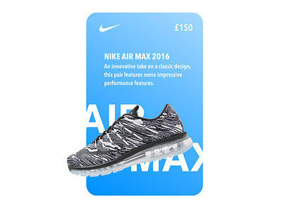 Nike Product Page (Air Max) app branding design flat lettering minimal mobile typography ui web website