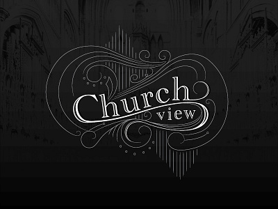 Church View Logo black and white logo church logo