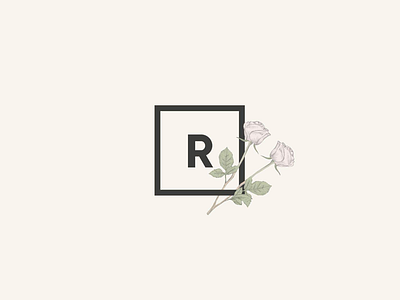 Rosewood Place hand drawn logo monogram r rose