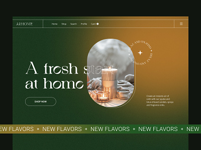 Candel shop concept design homepage shop design ui ui ux design web