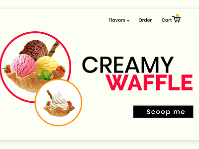 Ice Cream Waffle Landing page