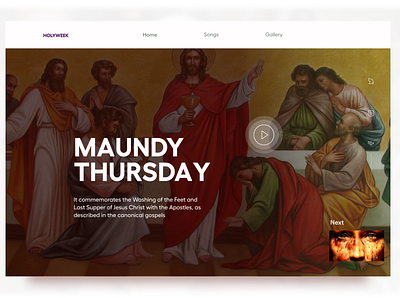 Maundy Thursday 2020 design ui ui design web ui design