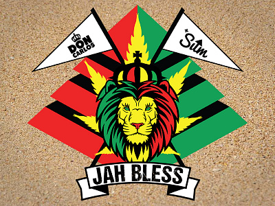 Jah Bless - Don Carlos X Sum T Shirt Design jamaica lion pyramid rasta reggae