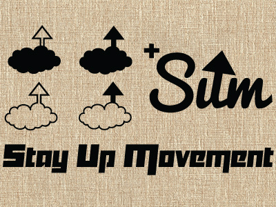 STAY UP MOVEMENT REBRAND arrow brand cloud logo movement stay sum up vector