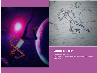 Intergalactic me doodle float futurism futuristic illustration space space art space exploration space needle spaceman spaceship starwars