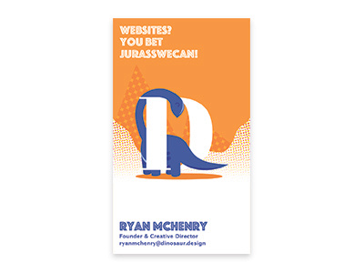 Dinosaur Business Card art brand branding character clean design flat identity illustration illustrator lettering logo minimal typography vector web web ad web desgin web development website