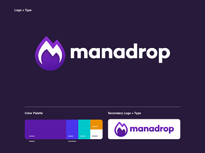 Manadrop brand branding design identity logo typography