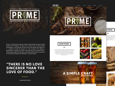Prime brand branding design identity landing page layout logo typography ui web web design website