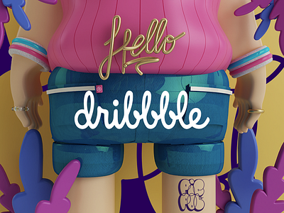 Hello Dribbble 3d art arts creative design graphicdesign illustration illustration art director design lettering typography