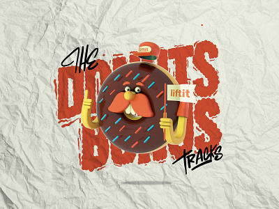 The Donuts Tracks 3d art arts creative design illustratiom illustration illustration art director design lettering typography