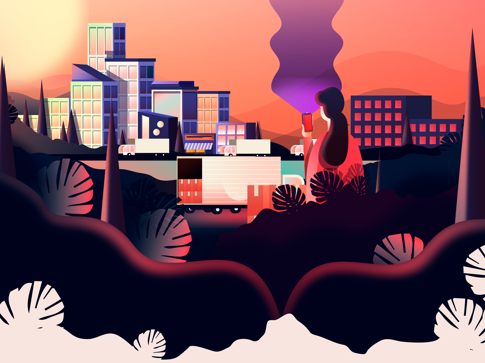 Ilustracion Ciudad Web Design by Charless ovallé on Dribbble