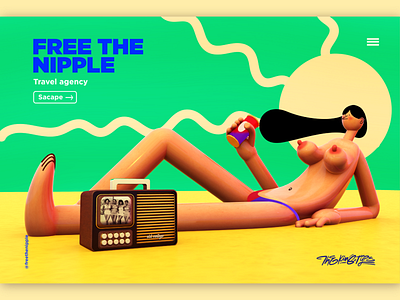 FREE THE NIPPLE 2 art arts branding design design. graphic illustration illustration art director design lettering ui